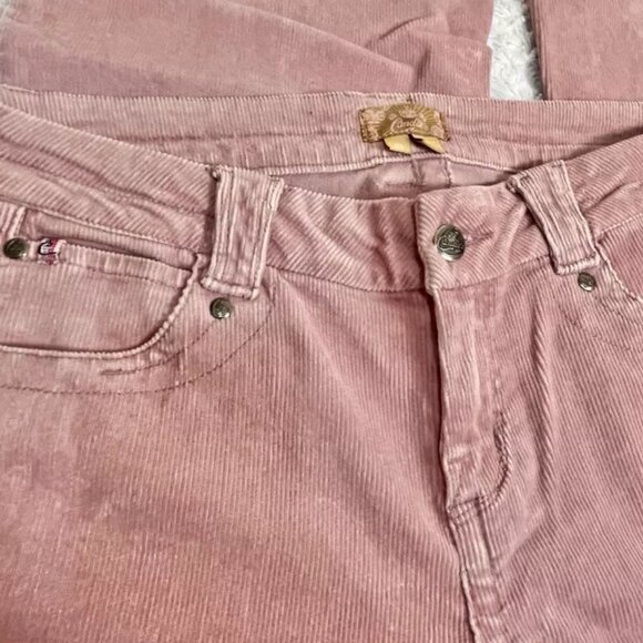 CANDIES Corduroy Pant Women Junior 11 Pink Wide Leg Boot Flare Stretch Y2K Thick - Picture 4 of 6